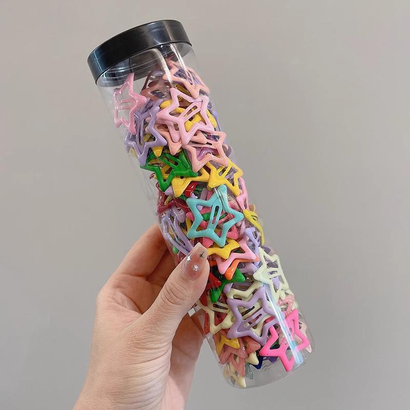Dopaminfarbene Y2K Fünfzack-Haarnadel – Damen-Ponyspange & Kinder-Öl-Tropfen Seitenspange