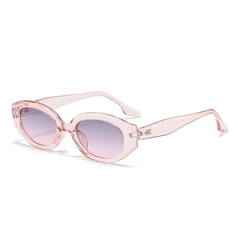 Retro small frame sunglasses personalized oval frame sunglasses street shot thin high-end sunglasses