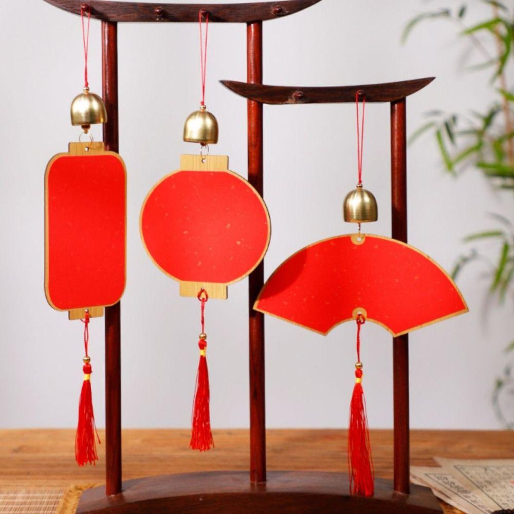 2pcs Wooden Spring Festival Decor Traditional Wall Hanging Ornament Home Decoration