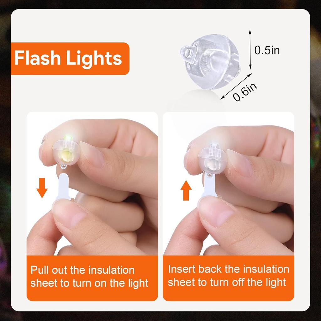 100pcs Balloon Lights Long Standby Time Mini Ball Light for Paper Lantern Balloon Party Wedding, Birthday and Festival Christmas Decorative Lights