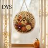 Window Hanging Art Autumn Diamond Painting Pendant, Acrylic Ornament, Decorative Craft for Outdoor Porch Decor Harvest Festival, Fall Theme