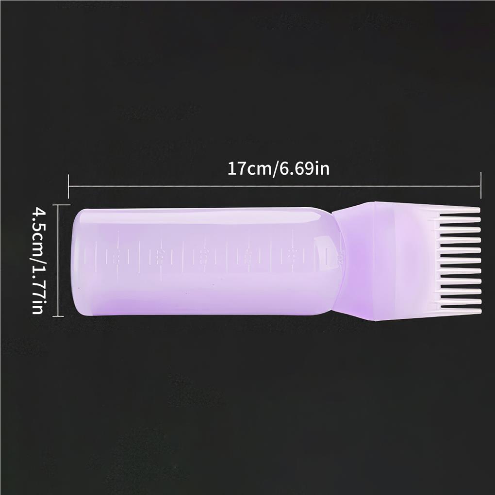Root Comb Applicator Bottle with Graduated Scale Reliable Hairstyling Tool Scalp Coloring Dyeing Supplies for Home Salon