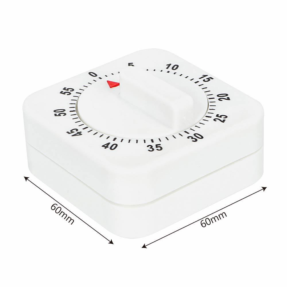 HILIFE Kitchen Tools Mechanical Timer Countdown Alarm Reminder Cooking Tools 60 Minutes Kitchen Timer White Square Practical