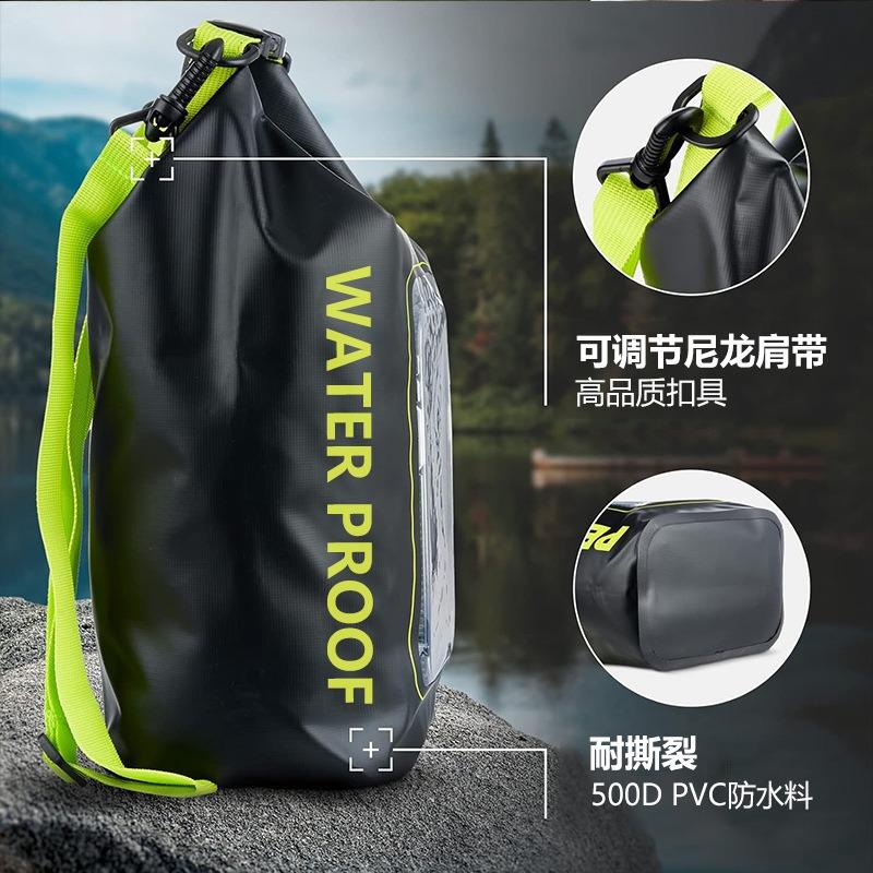 Sinodiving 500D PVC Outdoor Ocean Dry Bag TPU Waterproof 2L Storage Backpack with Shoulder Strap for Hiking and Phone Carrying