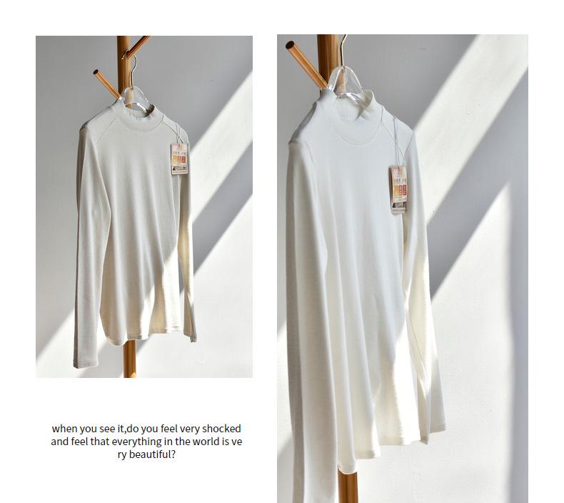 **Dámský zimní svetr Meiyabi s polovičním rolákem, francouzský úplet**