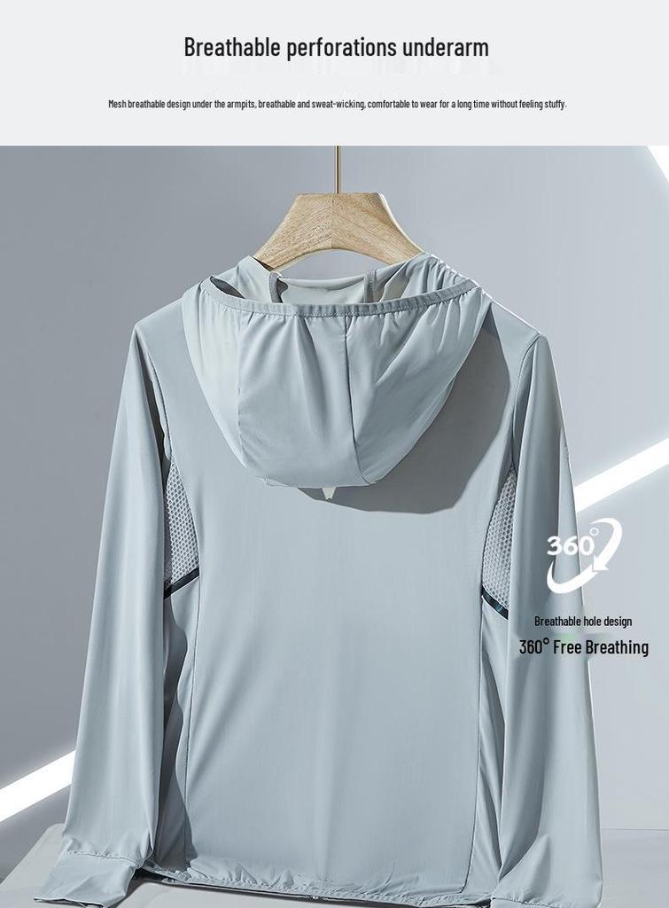 Lightweight UPF50+ Sun Protection Jacket - Breathable Ice Silk for Men & Women Summer Wear