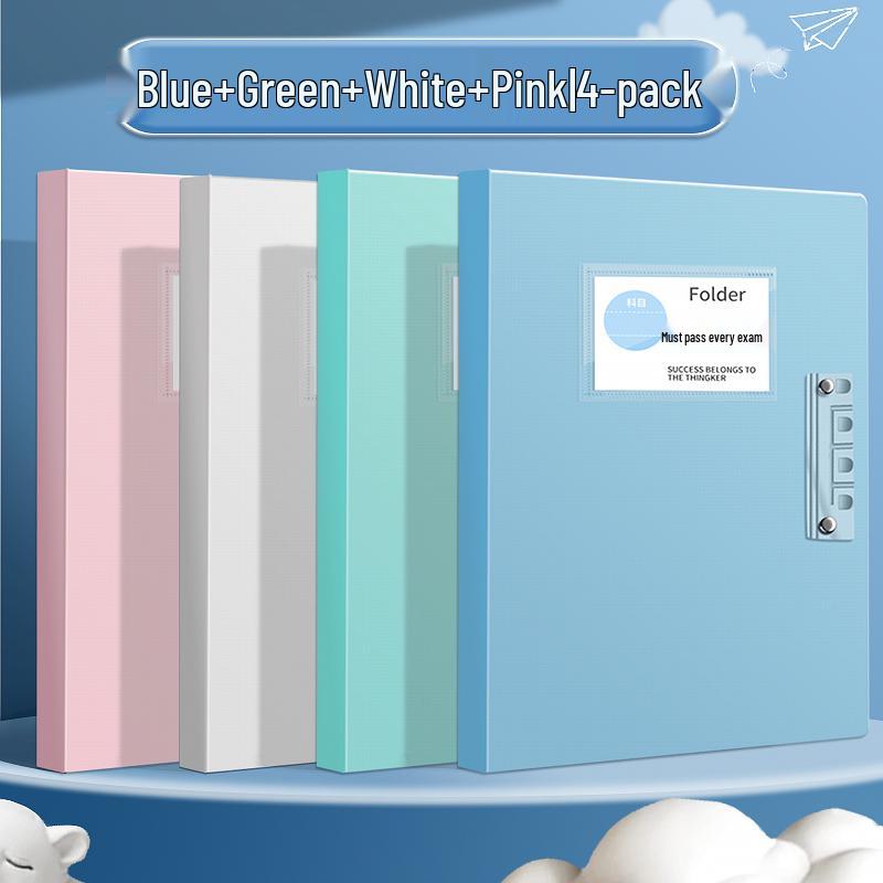 Exam Organizer Folder: Student Test Paper Data Book with Clipboard Loose-leaf for Elementary and Middle School