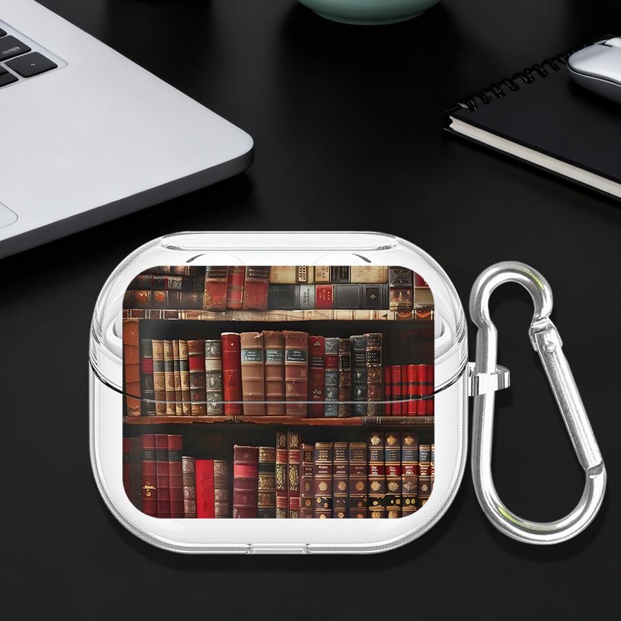 Case For Samsung Galaxy Buds 3Pro 4Pro 3 FE 2Pro Live 2 4 Pro Clear Earphone Cases Cover With Hook The Art Of Books