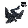 3D Printed Dinosaur Wyvern Figurine with Movable Wings & Joints - Dragon Egg Toy Action Figure