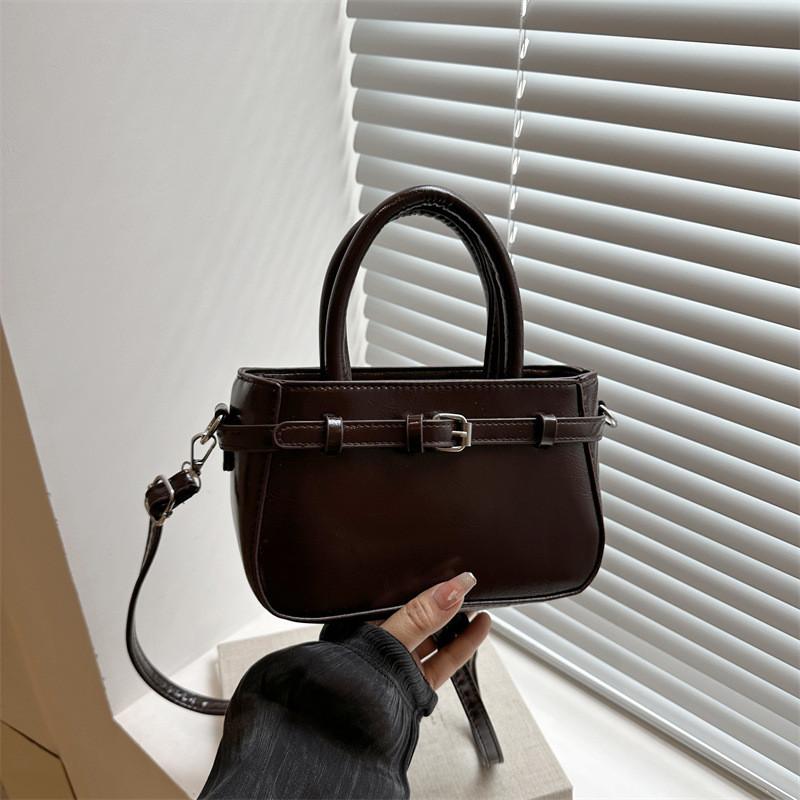 Womens Pu Small Square Bag With Top Zipper And Internal Phone Pocket For Daily Use