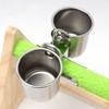 Parrot Playstand with Feeding Cups Activity Play Center Indoor Outdoor Bird Training Portable