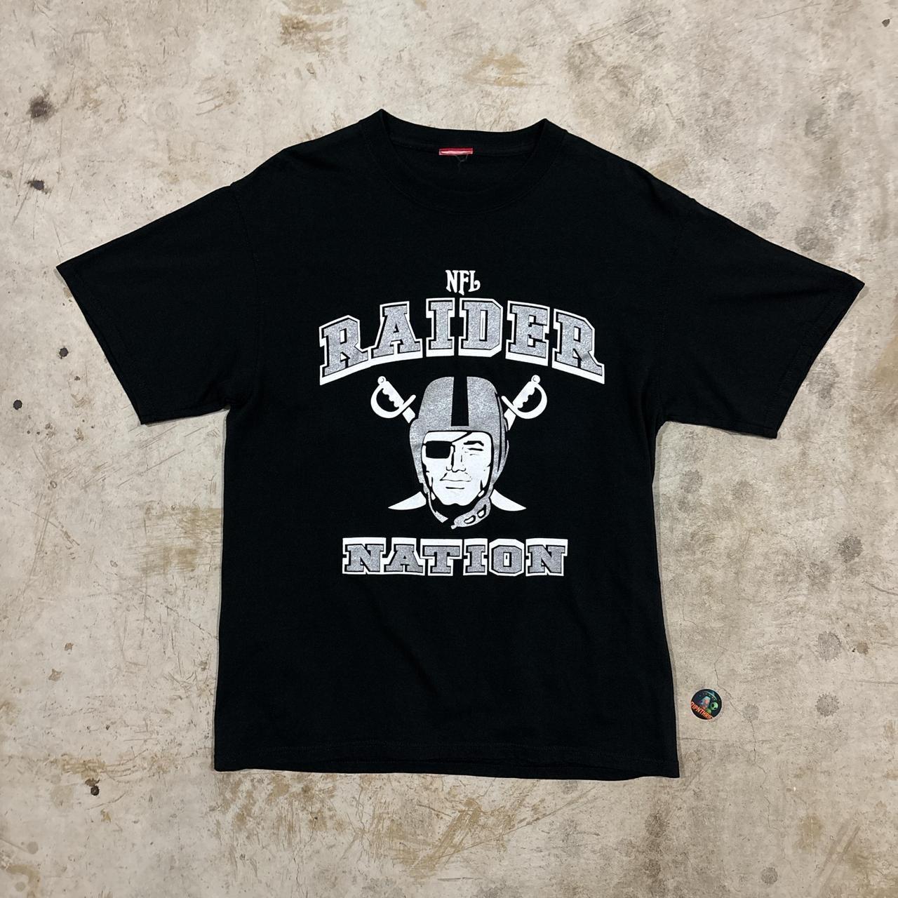 Y2K Oakland Raiders Nation Футболка NFL Размер L Унисекс Футболка XXXL