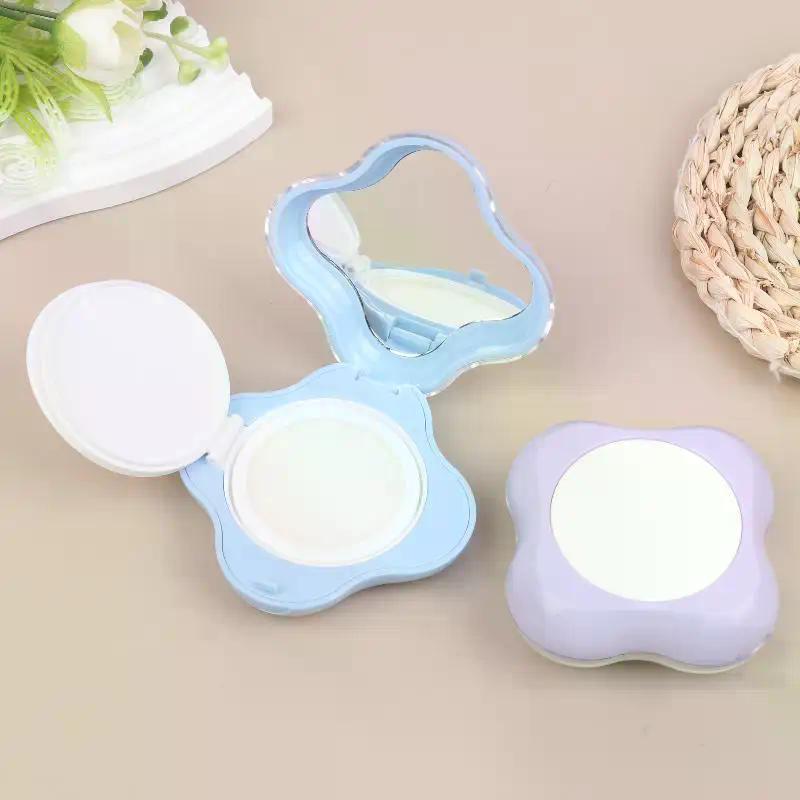 Air Cushion Foundation DIY Box Mini Cute Empty Puff Box Portable Mirror For Bb Cream Cosmetic Makeup Case Container With Sponge