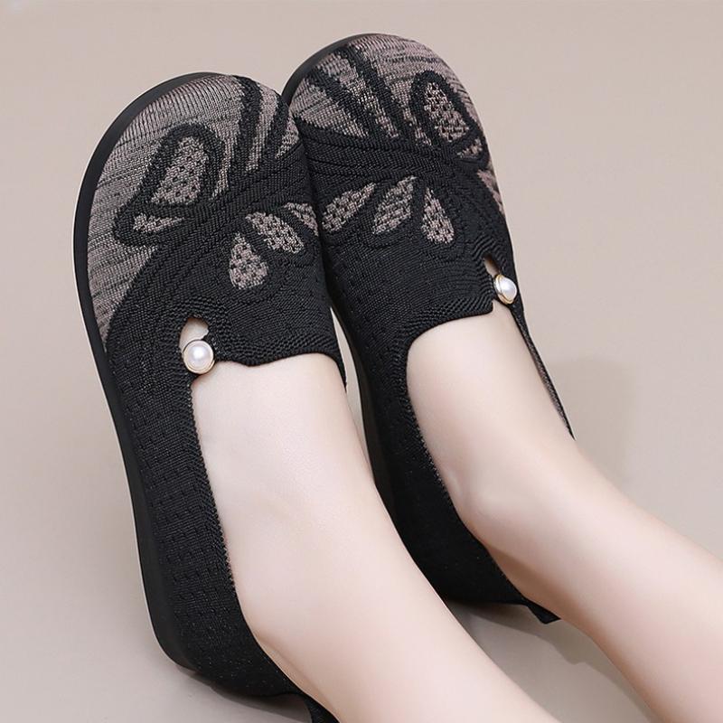 Women's Summer Casual Hundred Shoes One Stirrup Cloth Shoes Breathable Soft Bottom Comfortable Shoes