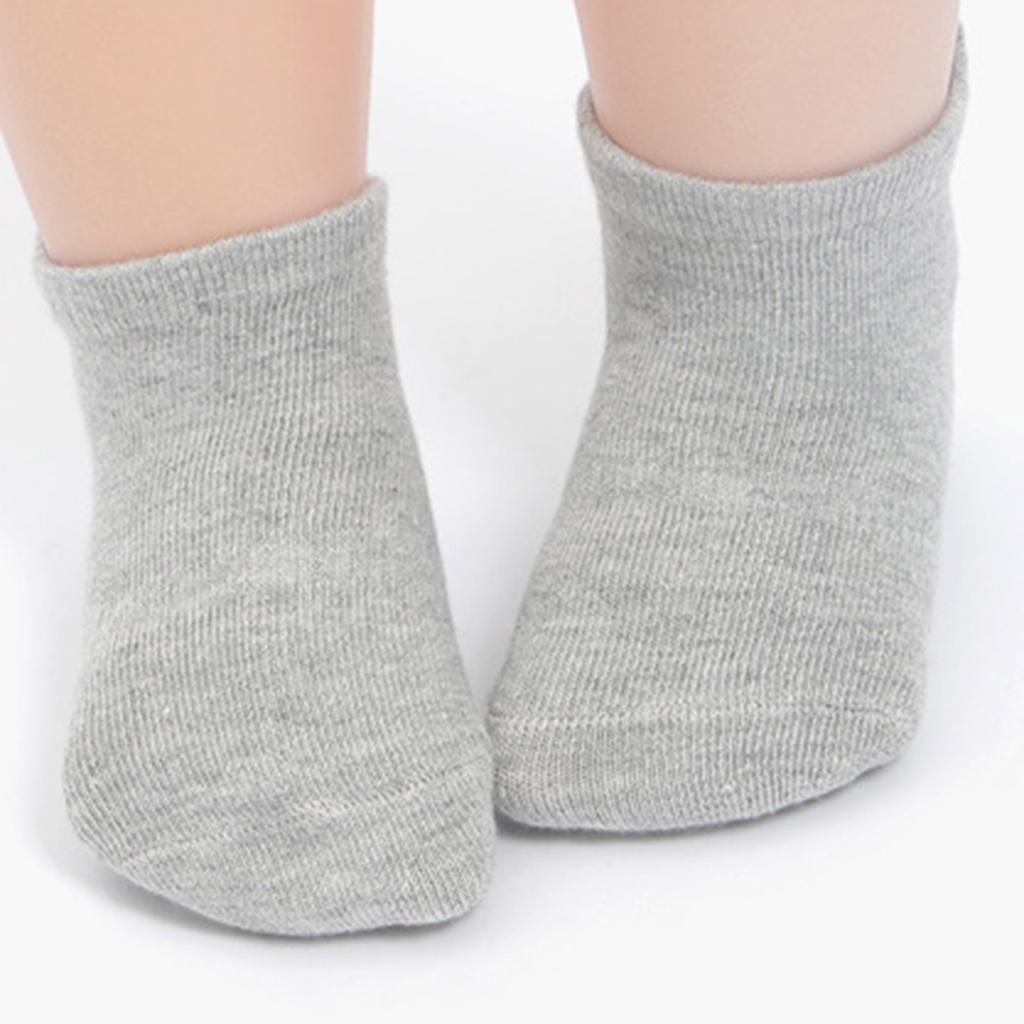 6 Paar Babysocken Rutschfest Einfarbig Neugeborene Kleinkinder Socken Babykleidung Accessoires 1-3 Jahre alt