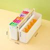 Desktop Stationery Storage Holder School Office Portable Pen Holder Hand Held Storage Box Large Capacity Sundries Storage Basket