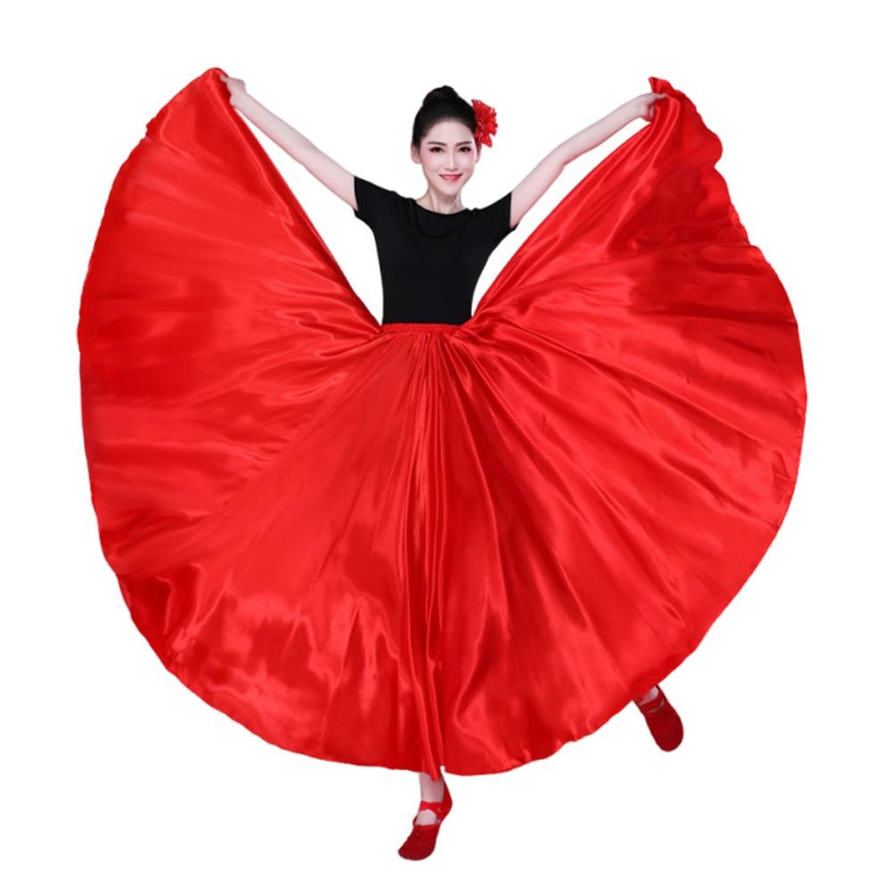 Smooth Gypsy Women Skirt Carnival Large Swing Skirt Fashion Belly Dance Dress  Dance