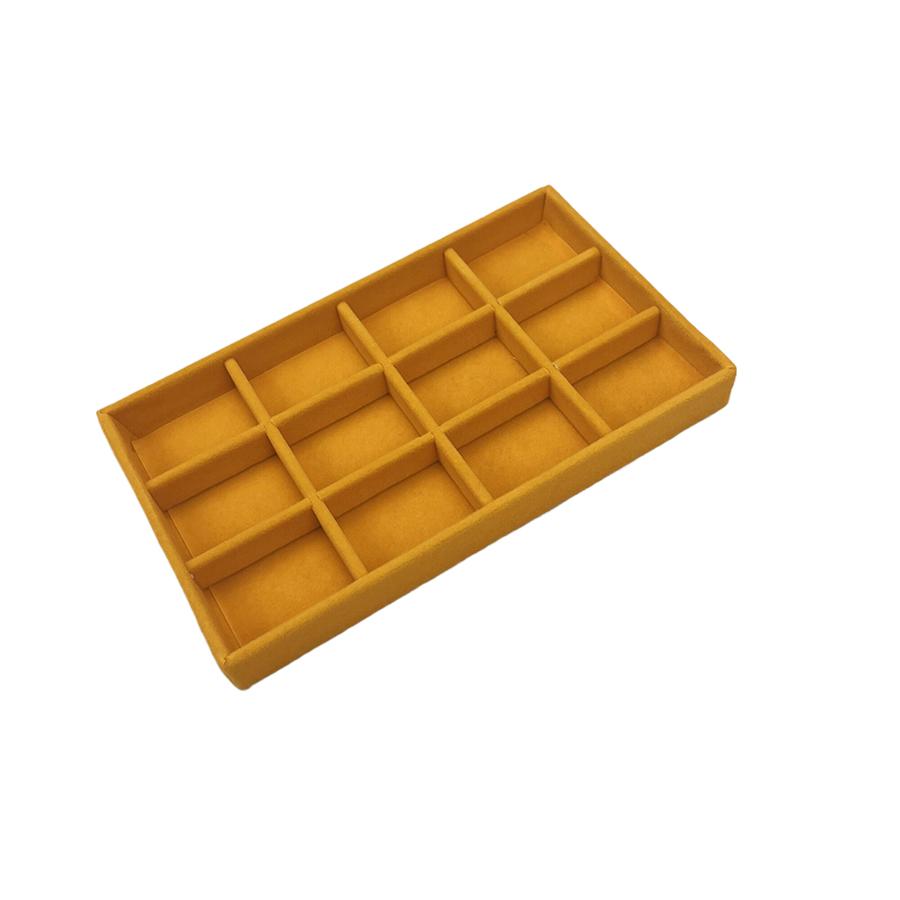 1PC, Flocking Jewelry Box Jewelry Tray, Color: Yellow