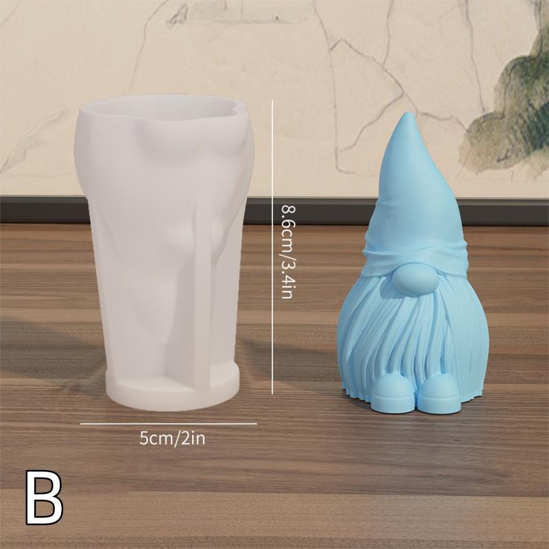

Новый 4/1 шт. Рождественский гном свеча силиконовая форма 3D Санта-Клаус гипсовые смоляные формы мыло лед выпечка инструменты для украшения дома подарки