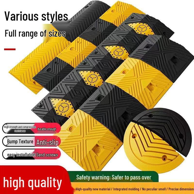 High-Quality Thickened Rubber Speed Bump for Road Safety