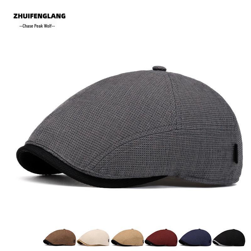 Washable Denim Duckbill Cap: Unisex Flat Cap & Newsboy Beret