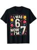 Funny Six Seven 67 Meme T-Shirt for Kids 7 Years Old Birthday Party Gifts Summer Short Sleeve Tees Crew Neck Children's Clothing