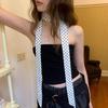 Retro Narrow LongThin Scarf Polka Dots Women Tie Multifunction Hairs Band Bags Handle Decoration Scarfs Fashion Accessories
