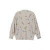 Plus Size Bird Print Round Neck Pullover Sweater Elegant Long Sleeve Autumn Spring New 2024 Women's Fashion