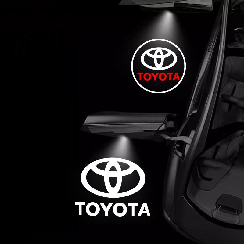 2026 Hot For Toyota Hub Caps 2Pcs LED Car Door Projector Logo Welcome Light Accessories For Toyota 86 Mirai Supra Prado Alphard