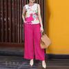 ZANZEA Women Sleeveless Print Tank Tops and Pants Summer Two Piece Suit Sets