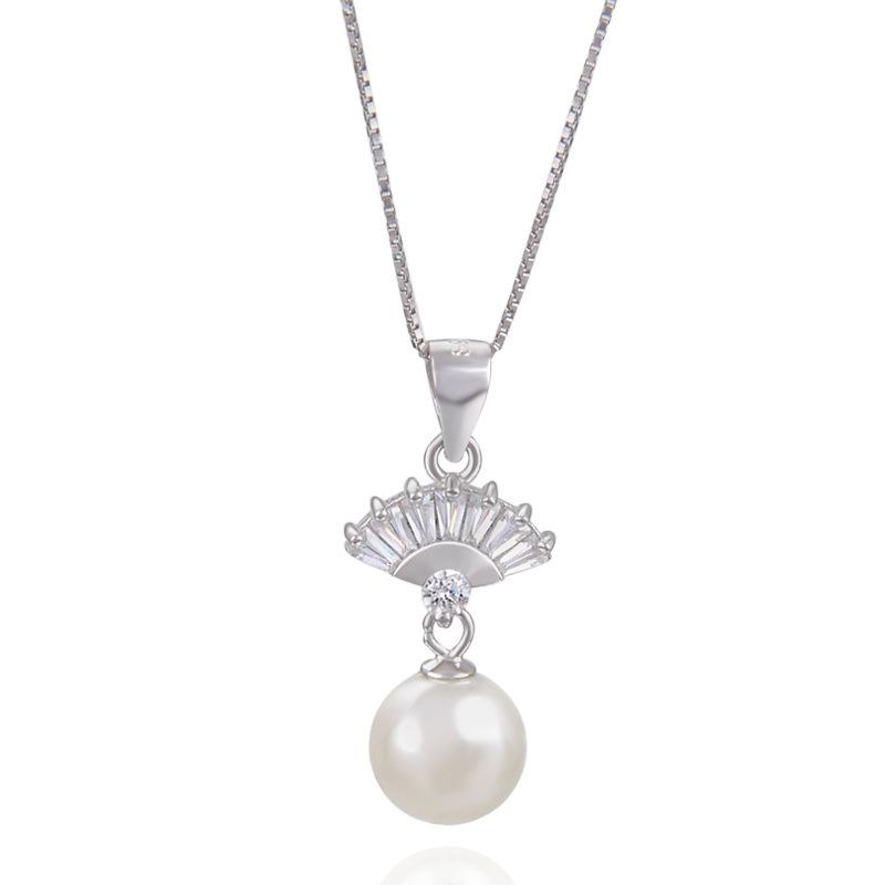 Lindon 925 Sterling Silver Classic Women Necklace Pendant Zircon Fashion Gift