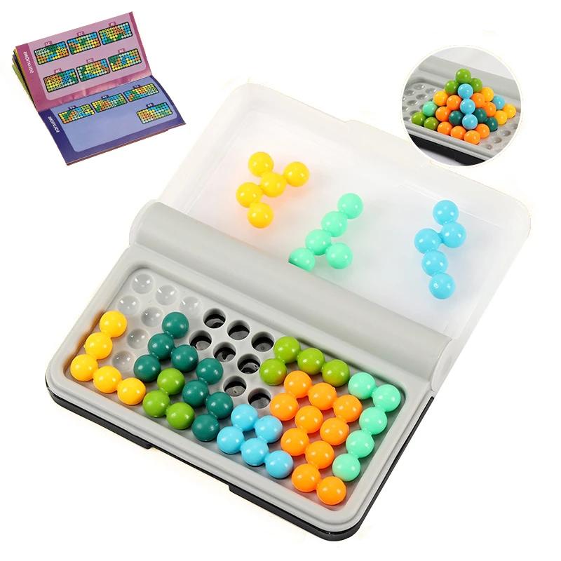 2D&3D 120 Challenges Puzzler Travel Game for Kids and Adults Cognitive Skill-Building Brain Game Montessori Toys Puzzle