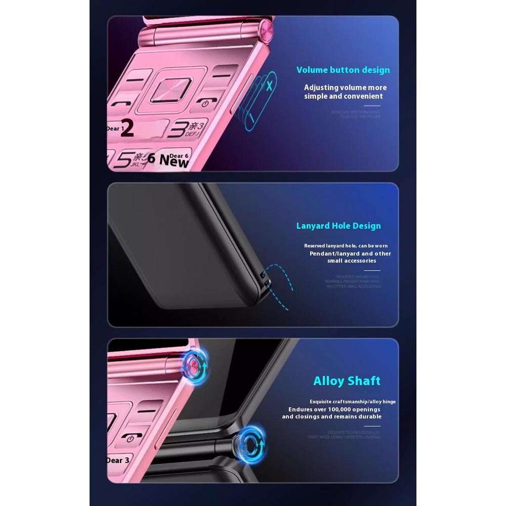 Full Netcom 4G Flip Old Man Machine Old Man Mobile Phone Non-smart Phone Long Standby Large Screen 5g Card