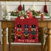 Linen Christmas Table Runner Snowman Printed Table Mat Table Decoration Tablecloth  Kitchen