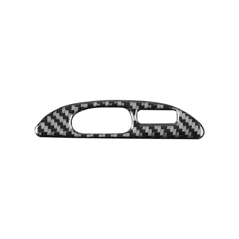 For Ford Mustang 2001-2004 Carbon Fiber Auto Clock Panel Frame Trim Frame Modification Decoration Sticker Interior Accessories