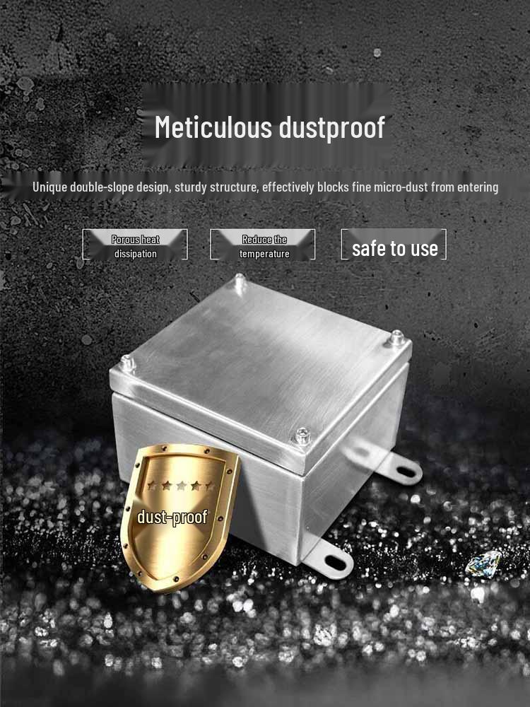 304 Stainless Steel Weatherproof Junction Box with UK Terminal, 316 Protection.