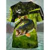 3D animal pattern T-shirt digital printing round neck short sleeve men's new style