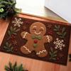 Santa Claus Design Bathroom Mat Water-absorbing Anti-slip Pad Door Carpet  Christmas Season
