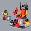 Medieval Castle Knights Throne Figures Building Blocks Military Soldiers King Helmet Shield Weapons MOC Assemble Bricks KidsToys
