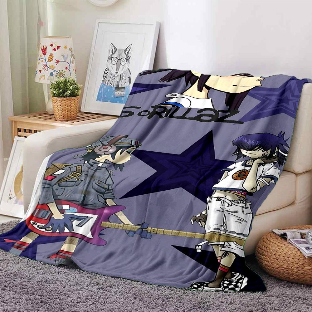 

1pc 2D art Gorillaz Throw Blanket - Soft Flannel, Cozy All-Season Polyester Perfect for Home, Office, Bedroom 1145 80cmx120cm(31inx47in)