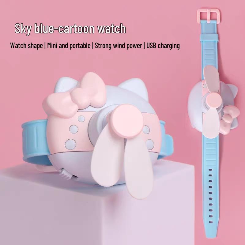 

Mini Cartoon Kids Wrist Fan: Ultra-Quiet, Handheld, Portable Cooling for Students Regular