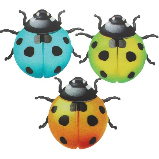 MERRYHAPY 3pcs Wall Wrought Iron Pendant Garden Decor Metal Ladybug Garden Wall Art Lawn Decorations Outdoor Yard Iron Animal Decor Hanging Wall Art