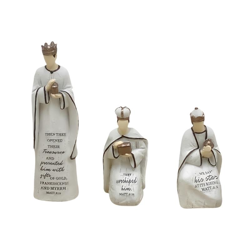 Christmas Nativity Figurine,Resins Stable Nativity Scene Holy Family Collectable Decors,Christmas Table Figure Ornament