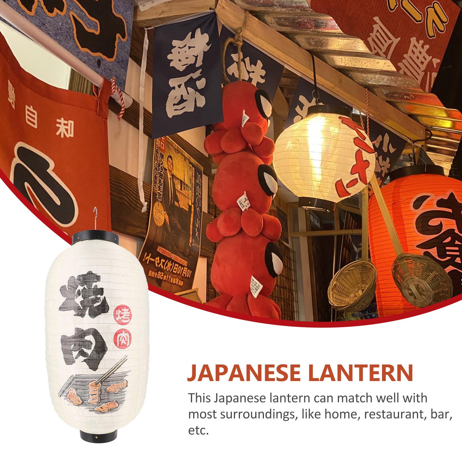 

Japanese Hanging Lantern Silk Fabric Traditional Decor for Restaurant Bar Home Indoor Outdoor Japanese Party Decoration Cultural other