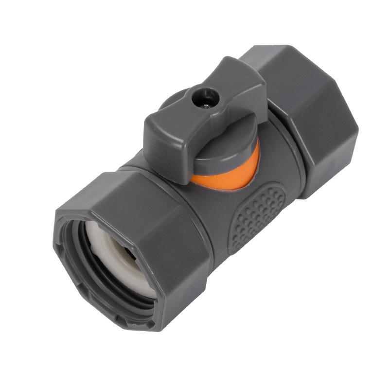 ABS Rubber Coated Plastic Connector with Double Internal Thread and Switch Valve
