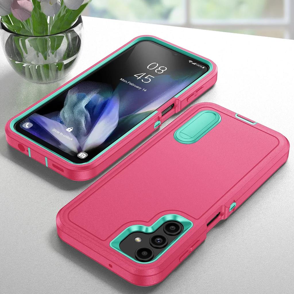 Case For Samsung Galaxy S25 S22 S23 S24 Ultra Plus S25Edge Full Body 3 in1 Heavy Duty Shockproof Protective with Kickstand Cover