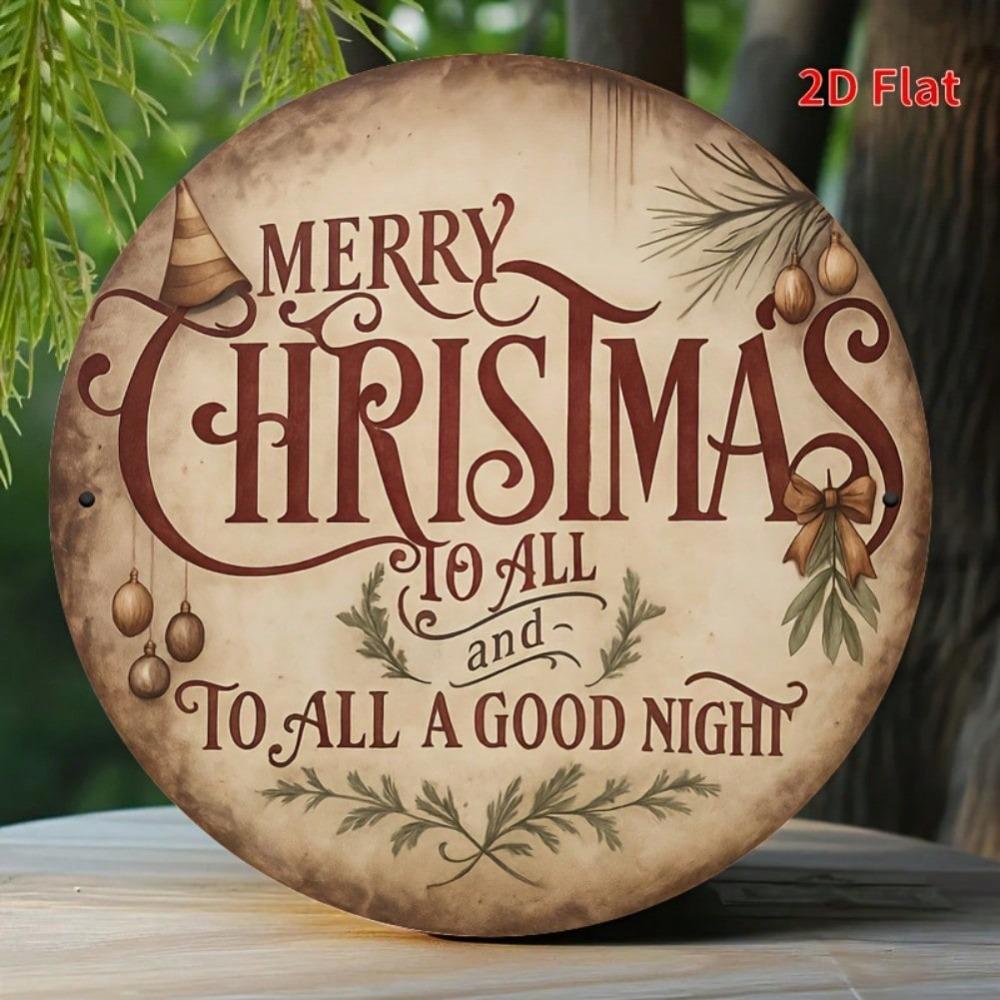Christmas Holiday Metal Tin Sign Farmhouse Wall Art Rustic Decor Indoor Outdoor
