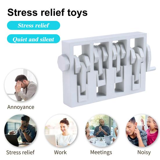 3D Printed Engine Figurine Teens Adults Stress Relief Crank Handle Drive Engine Fidget Toy Mini Desktop Engine Ornament Decoration