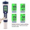 5-in-1 Electronic Ph Meter, Measure Ph & Tds & Ec Salinity & Temperature Water Quality Tester