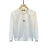 Men's American Trendy Embroidered Hoodie - Autumn/Winter Loose Fit, Long Sleeve, Round Neck, Thick Warm Pullover for Couples